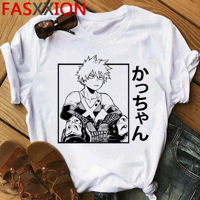 Bakugou My Hero Academia Anime Boku No Hero Academia Summer Top T-shirt Unisex White T Shirt Kawaii 2021 Streetwear Clothes