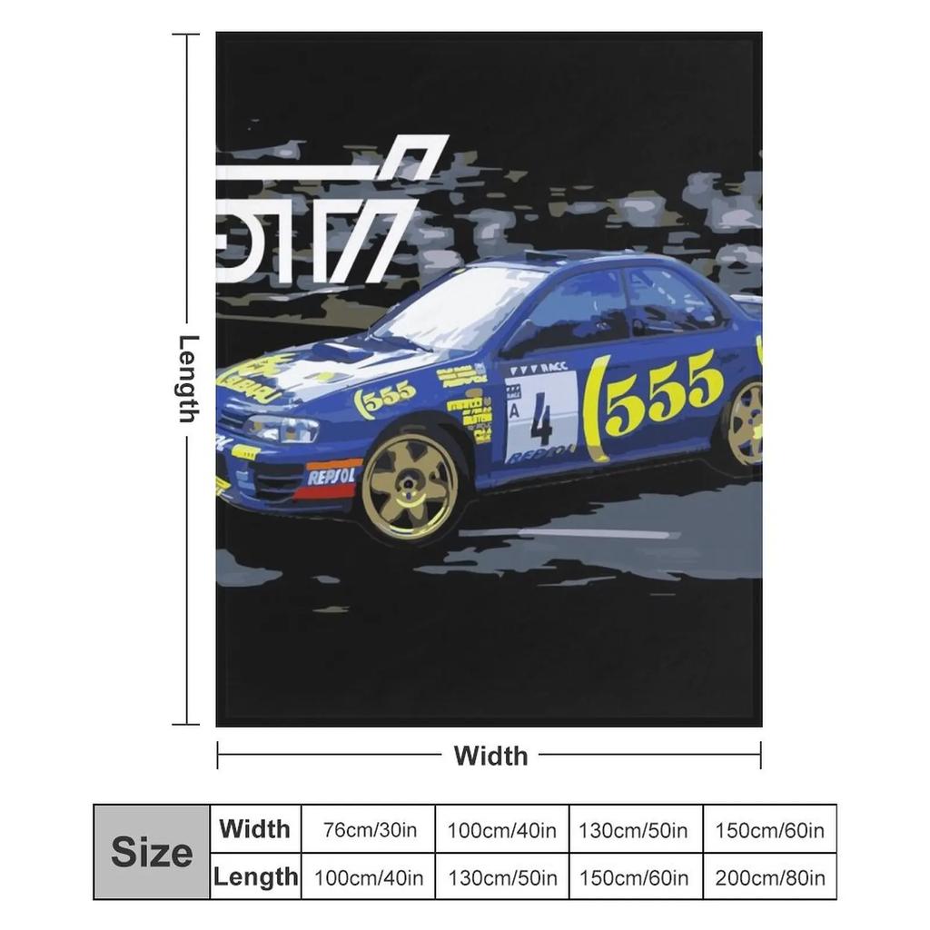 world rally blue 555 colin McRae GC8 Throw Blanket Thermal Baby Weighted Plaid on the sofa Blankets
