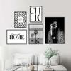 Fashion Black And White Sexy Poster Flower Women Motivational Text Minimalist Canvas Painting for Living Room Modern Home Decor