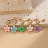 Ingemark Böhmischer Edelstahl Bauchnabelpiercing Ring Körperschmuck für Frauen Süße Bunte Blume Bauchnabelpiercing Ringe Neu