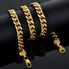 Punk Fashion 10mm Cuban Link Chain Necklaces Male Thick Gold Silver Color Stainless Steel Heavy Chain for Men Party Jewelry Gift