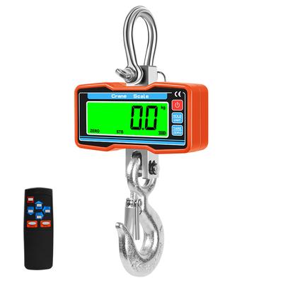 LCD Digital Heavy Duty Crane Scale 1000/2000kg Portable Industrial Electronic Hook Hanging Scales Remote Control Weighing Tools