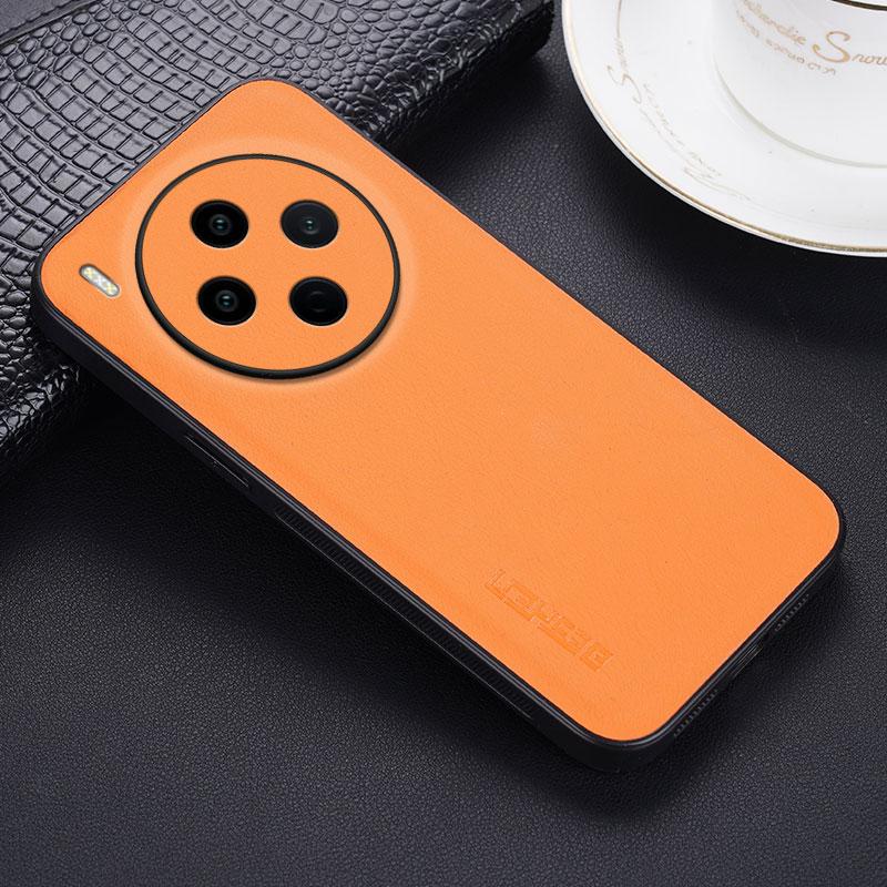 

Case For VIVO Y500Pro PU Leather Matte Anti-Fall Hard Cases For VIVO Y500 Pro Full Lens Protective Silicone Frame Cover Bumper VIVO Y500Pro оранжевый