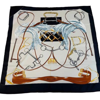 90cm Manuell Handgerollt Twill Seidenschal Damen Marke Bedruckt Quadratische Schals Tücher Seiden Foulards Damen Bandana Kopf Hijab