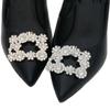 Square Clamp Shoe Clip Bride High Heel Shoe Decorations Shiny Rhinestone Decorative Clips Wedding Charm Buckle for Women