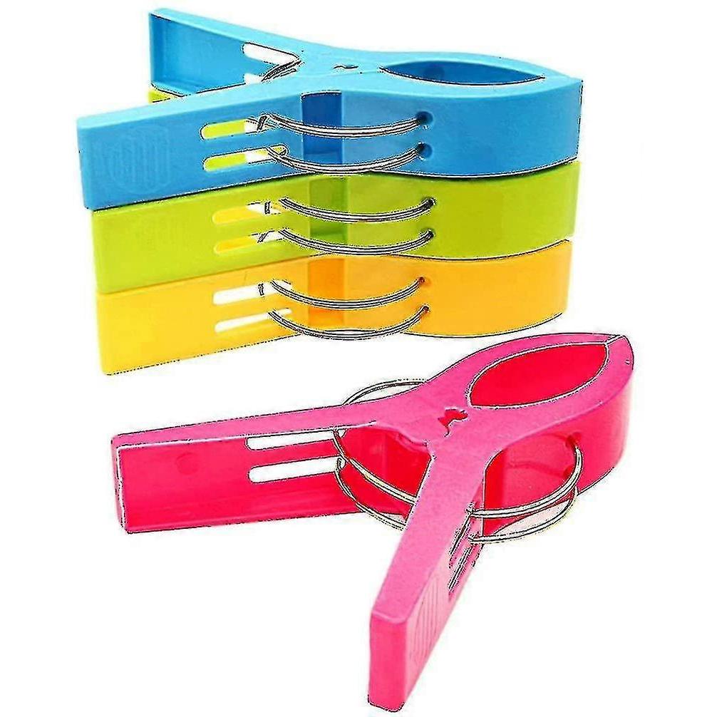 16 Pack Beach Towel Clips Chair Clips Towel Holder For Pool Chairs On Cruise-jumbo Size,plastic Clothes Pegs Hanging Clip Clamps To Keep Your Towel Fr