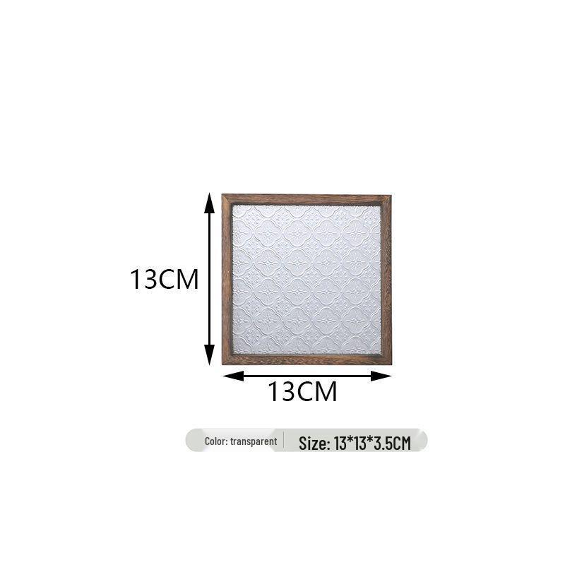 Retro Begonia Rectangular Wooden Tray for Kitchen & Dining - Dessert Plate, Teacup & Fruit Tray