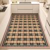 Kitchen Floor Mat Pvc Waterproof Leather Chessboard Pattern Carpet Non-slip Oil-proof Special Mats Large Area Rug Easy To Clean