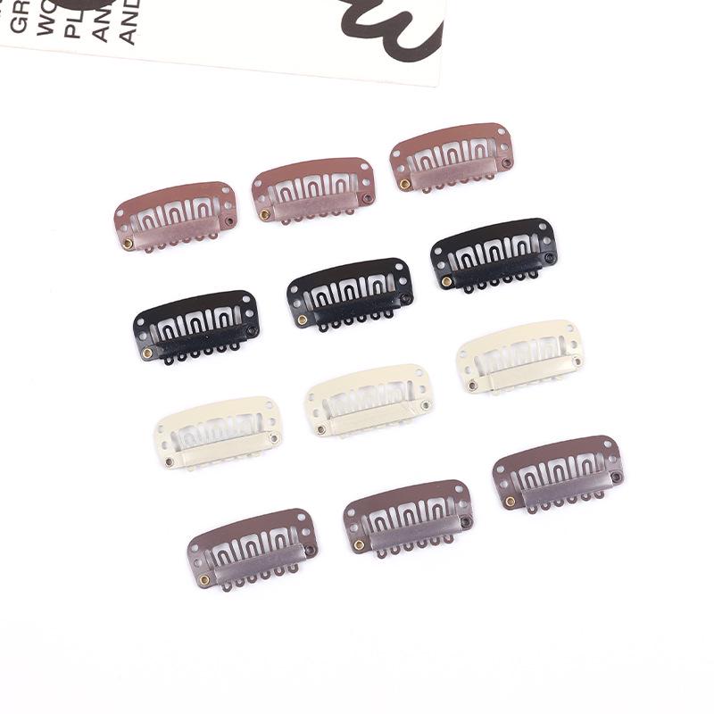 In-Stock 6-Tooth U-Shaped Wig Clips for Hair Extensions and Bangs