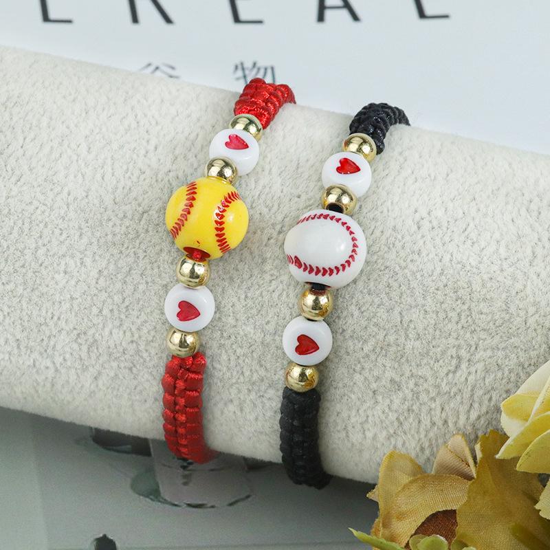 Adjustable Handmade Sports Friendship Bracelet: Baseball, Volleyball, Tennis Versatile Style