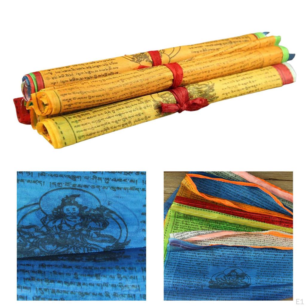 20Pcs Prayer Flag Tara Mantra Banner Ritual Decoration Gifts Scripture Hanging Buddhist