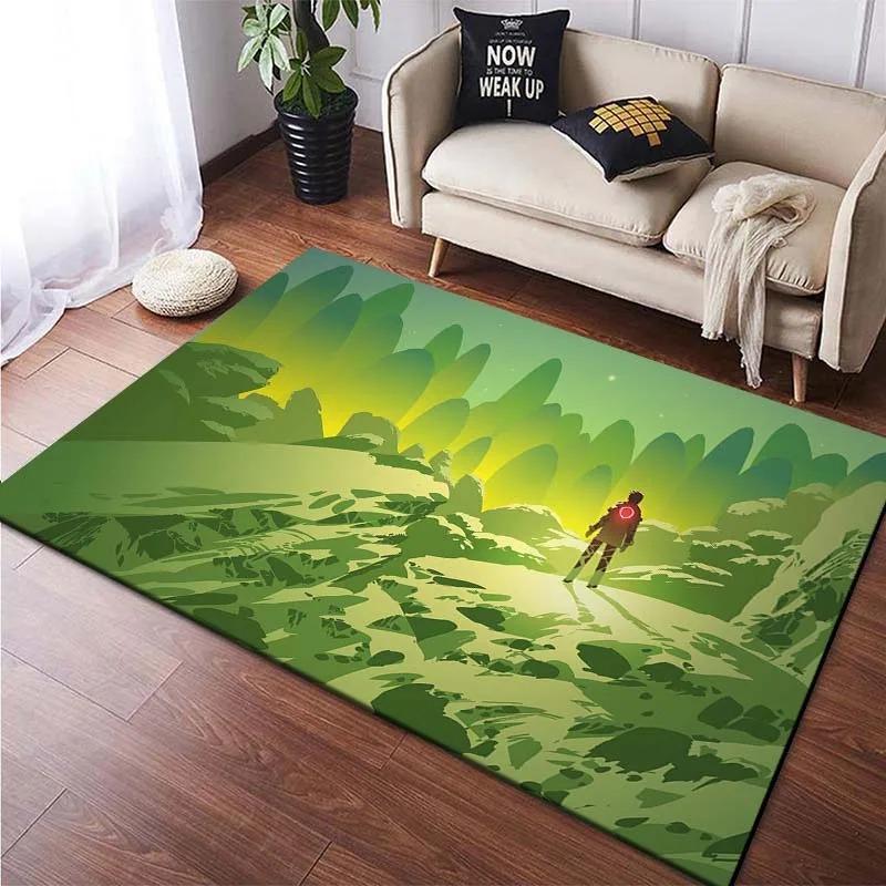 Cartoon Landscape Pattern Floor Mats Door Decoration Home Living Room Floor Mats