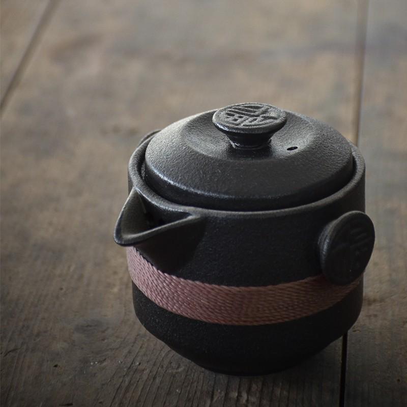 Ceramic Quick Tea Set with One Pot and Two Cups Japanese Kung Fu Tea Set