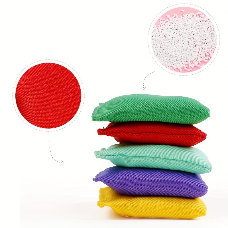 6 Pezzi Piccolo Sacchetto di Sabbia per Bambini Lancio Quadrato Bambini + Pallina Sacchetto di Sabbia Sacchetto di Sabbia Tela Spessa Colorata, Colori Misti Verranno Inviati in Qualsiasi Momento.