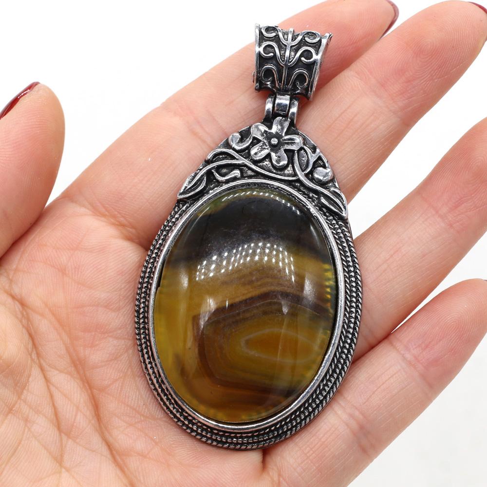 1 шт. винтажный овальный хрустальный кулон в богемном стиле — фото 8