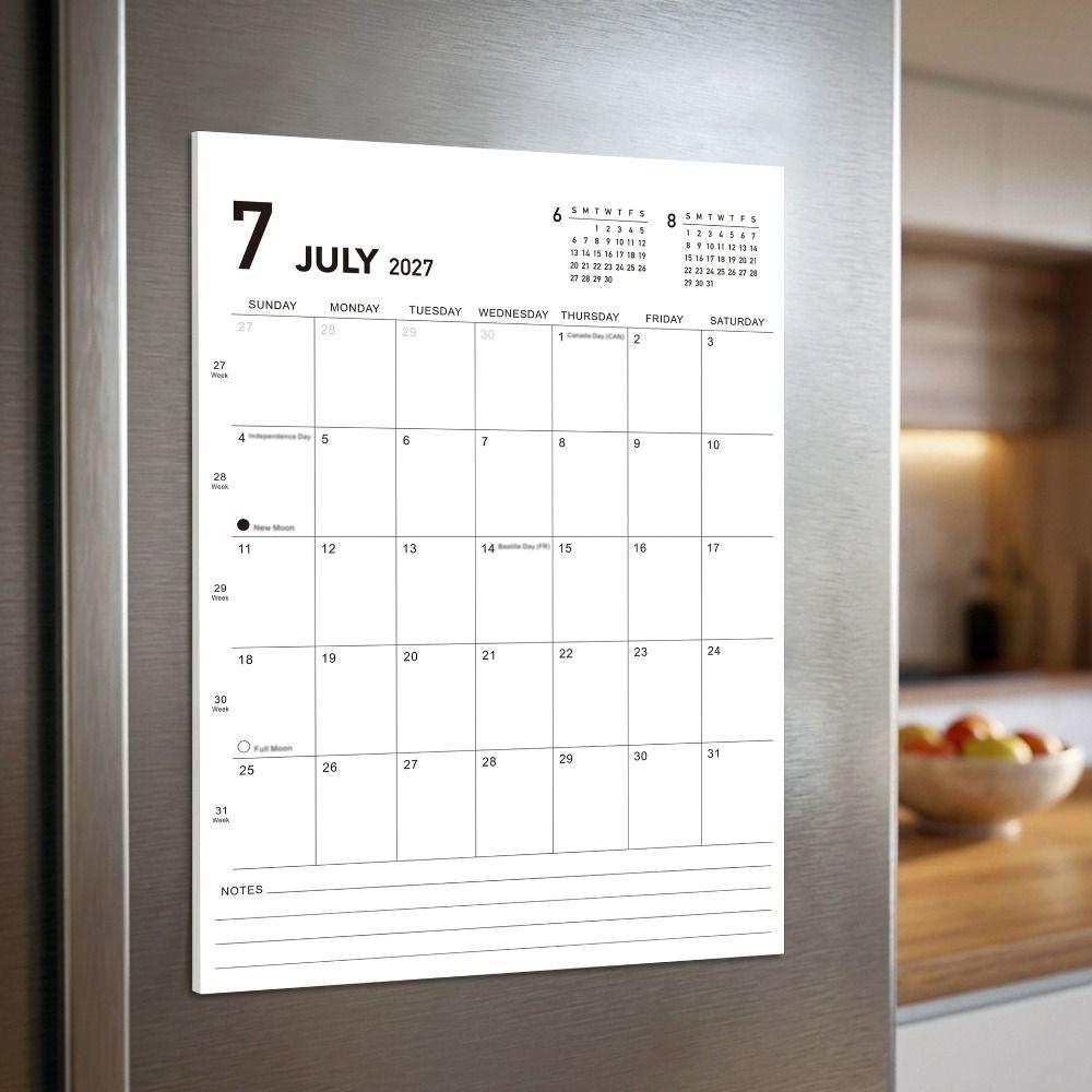 18-Month Magnetic Fridge Calendar Write-On Kitchen Wall Calendar New Monthly Wall Planner  Home