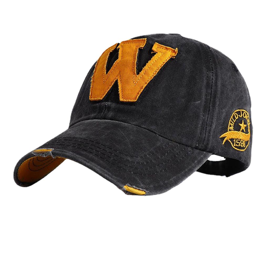 Embroidery Washed Cotton Baseball Cap Hip Hop Snapback Hat Adjustable Outdoor Use Casual Dad Hats Sunscreen Gorras W Letter Print