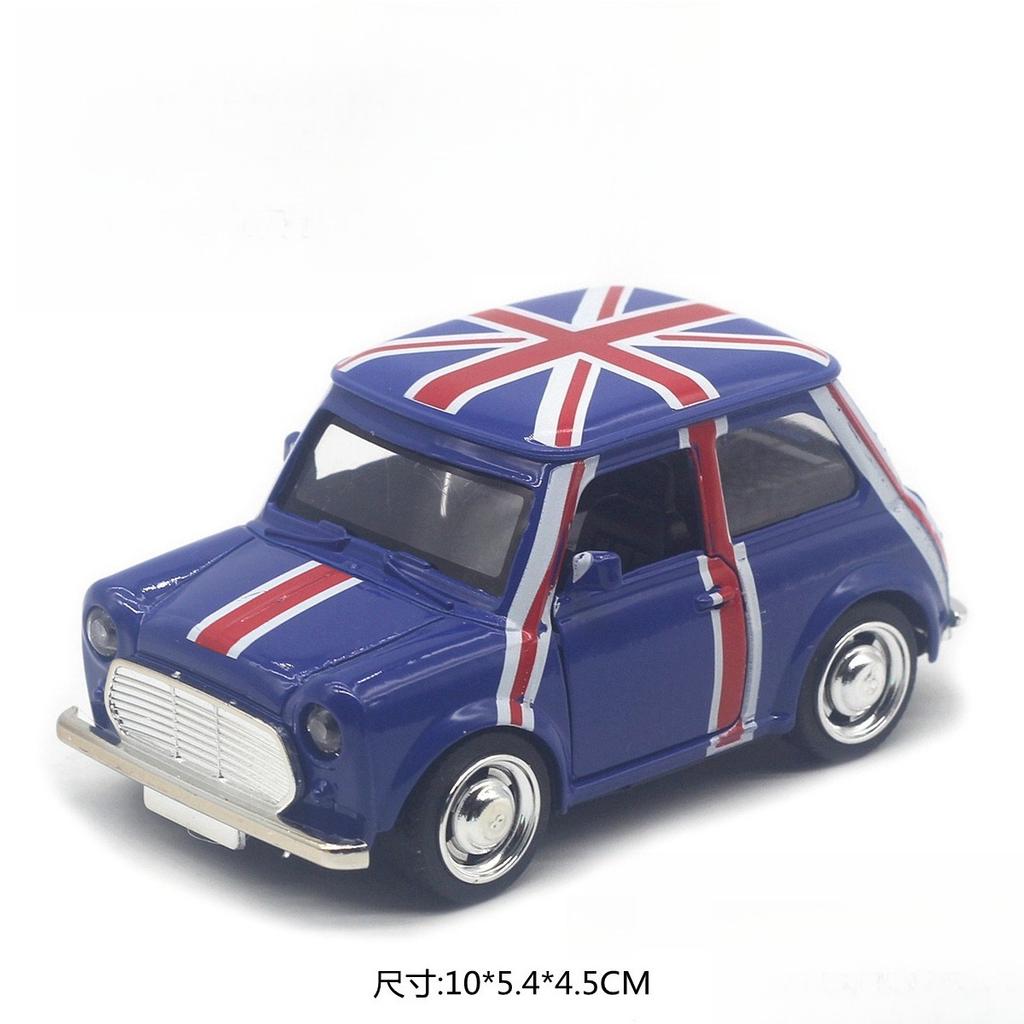 1:36 Alloy Mini Q Version Model Painting, Pull Back Door Alloy Car Model Cake Ornament, Cross-border Hot Sale