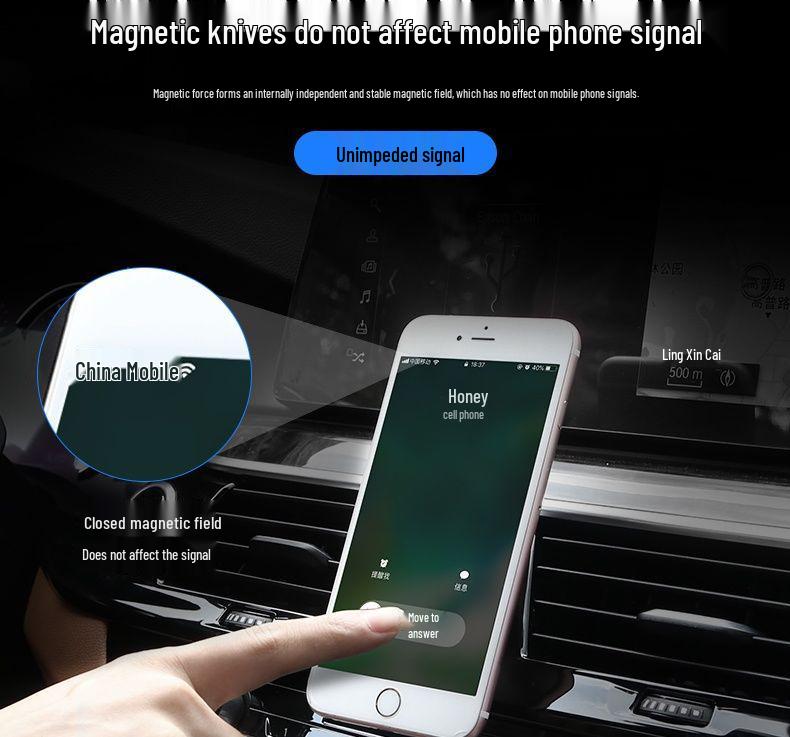 360° Rotating Magnetic Car Phone Holder for Air Vent & Dashboard