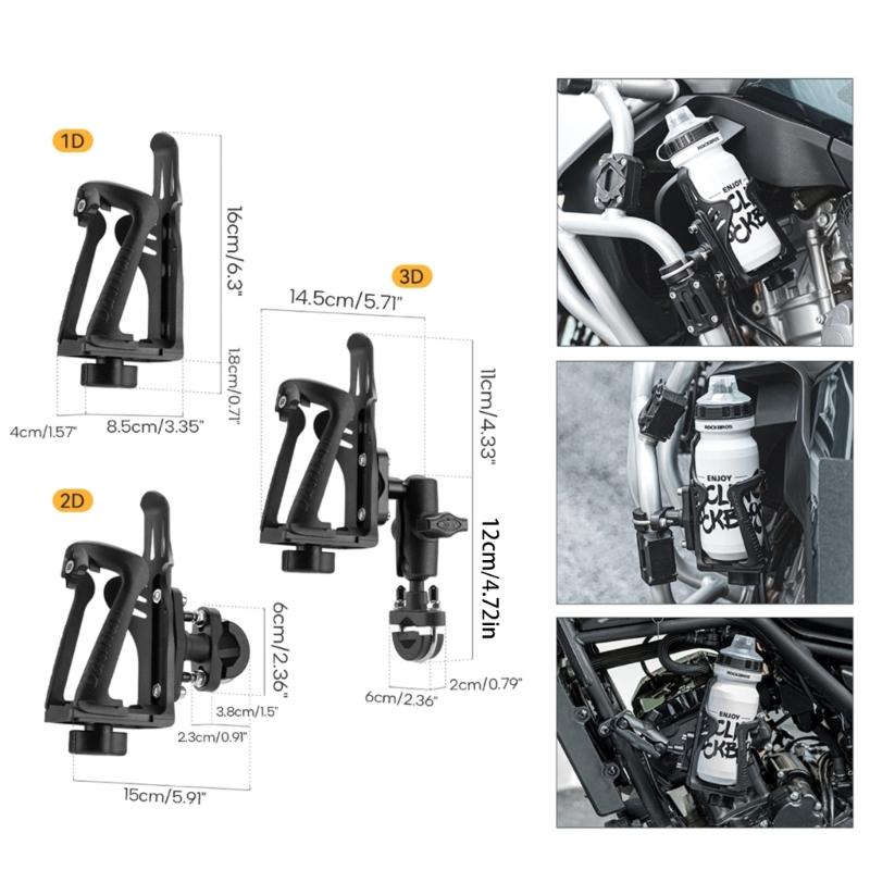 Multifunction Water Bottle Cup Holder Motorbike Cycling Drink Bottle Mount Rack