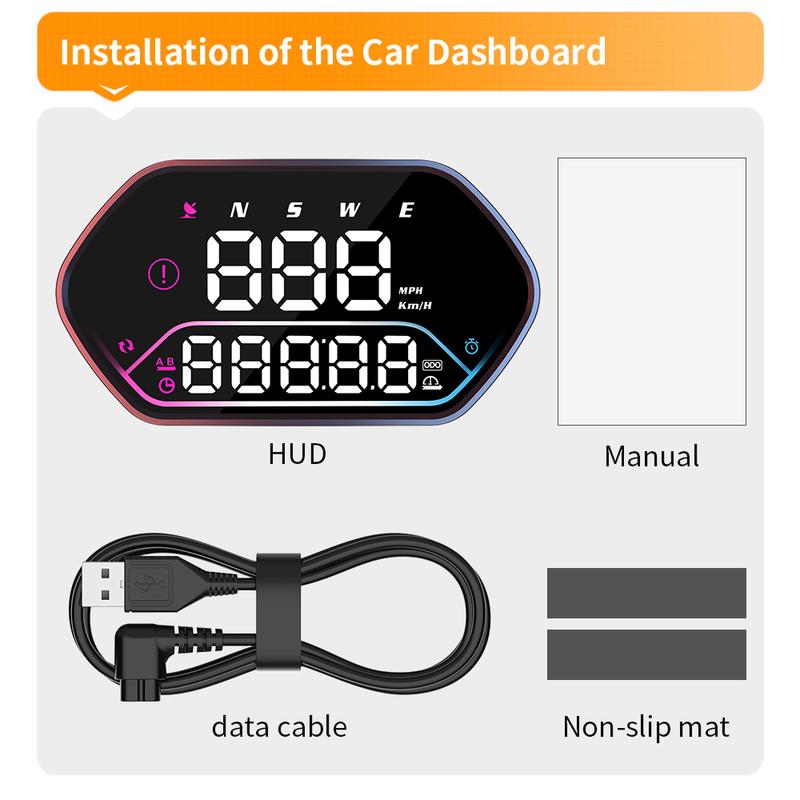 NEWEST Motorcycle OBD2 Head Up Display G25 Vehicle Speed, Clock, and Travel Time Display Outdoor Car Motorcycle Riding Equipment
