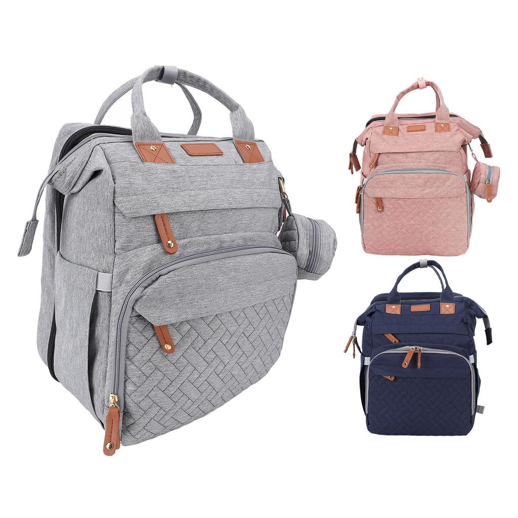 Diaper Bag Foldable Multifunctional Baby Diaper Backpack with USB Charging Port for Travel