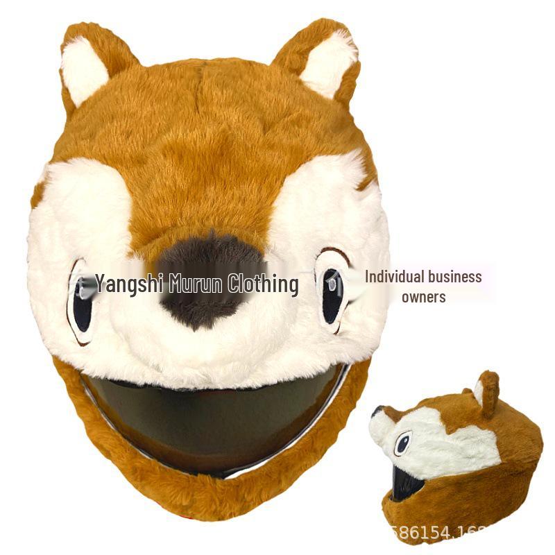Motorcycle Plush Helmet Cover - Three-Eye Elk, Pumpkin, Rabbit Balaclava