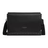 Caleb 36 Printed Logo Coated Canvas Messenger Bag Shoulder Bag Large Women's Black