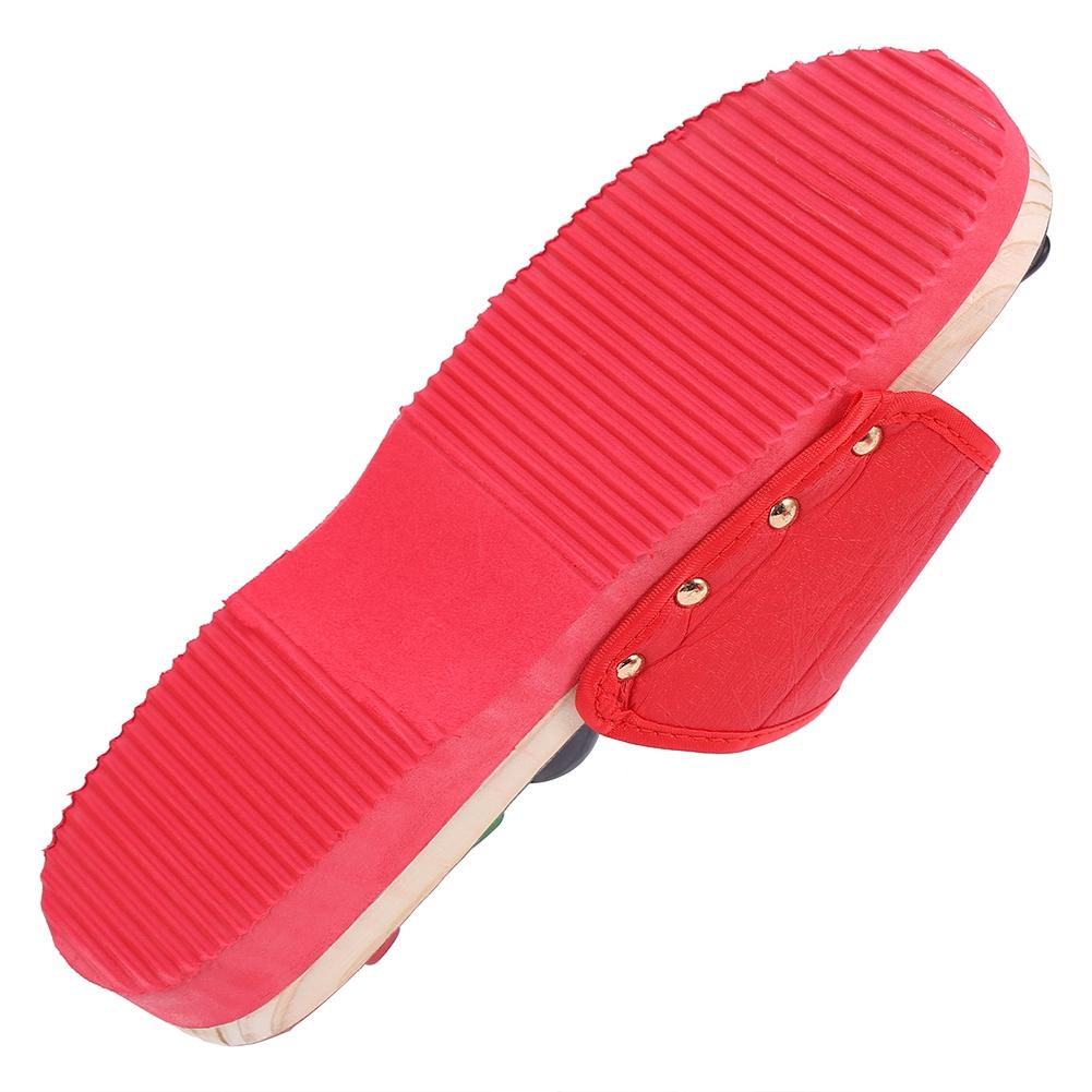 Massage Slippers Health Care Blood Activating Foot Relaxation Massager Shoes Red 39