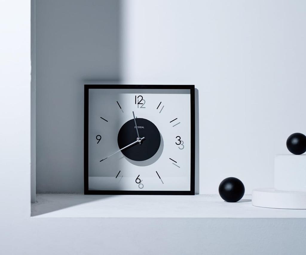 Interform Wall Clock CL-4424BK Laturi Black Sweep Movement