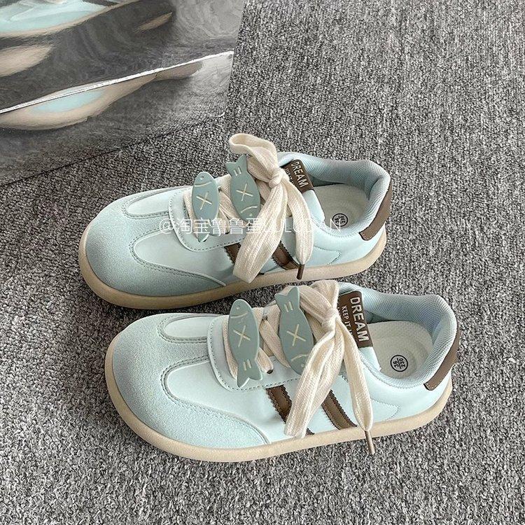 Spring thick-soled new breathable chic shoes retro German training shoes