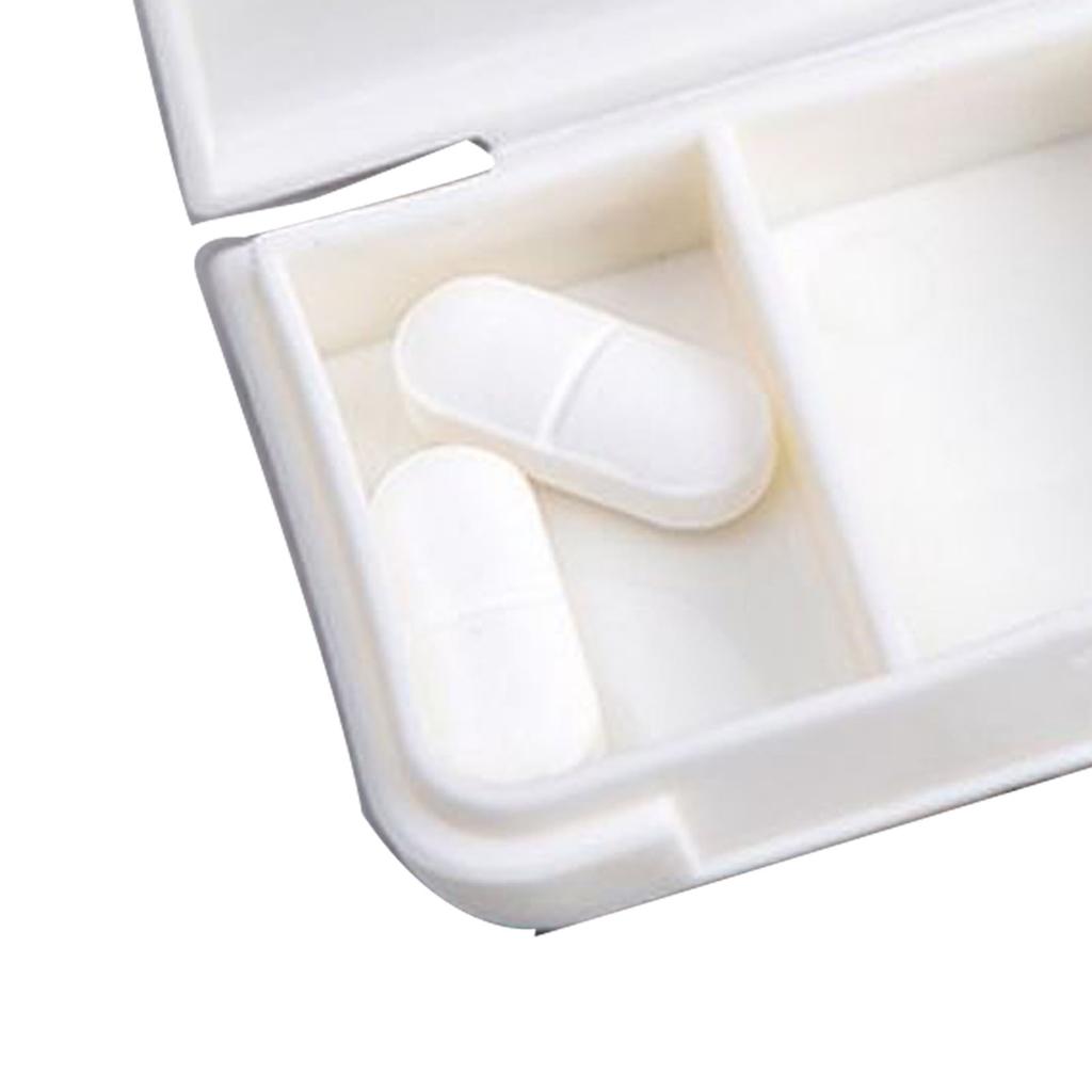 3 Compartments Portable Medicine Case Plastic Easy To Clean Sealed Small Vitamin Box for Pocket Purse