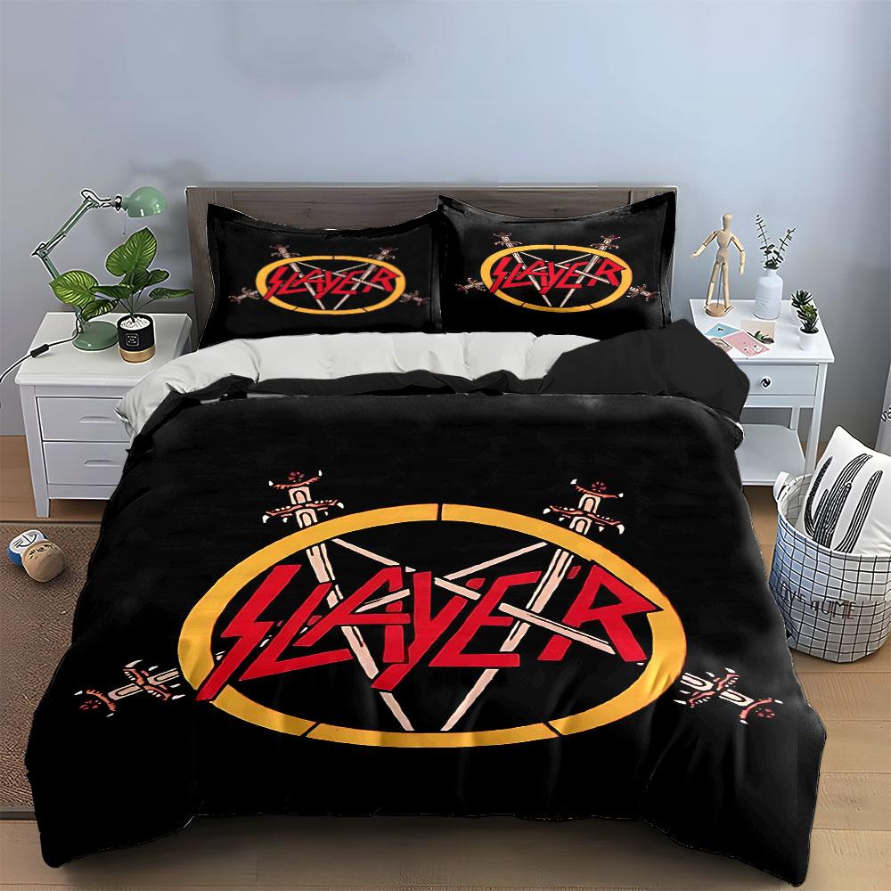 "Slayer Band Logo Bedding Set" Bedding Duvet Cover Set Duvet Cover Pillowcases (1 * Duvet Cover 2 * Pillowcases, Without Duvet Insert)