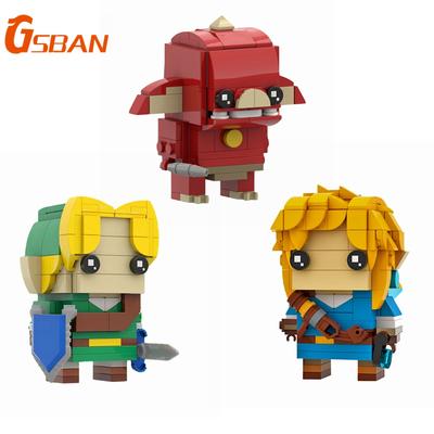 GSBAN Hra Divoký dech Link Bokoblined Brickheadz Anime Figurky MOC Stavebnice Hračky pro Děti Vzdělávací Dárky