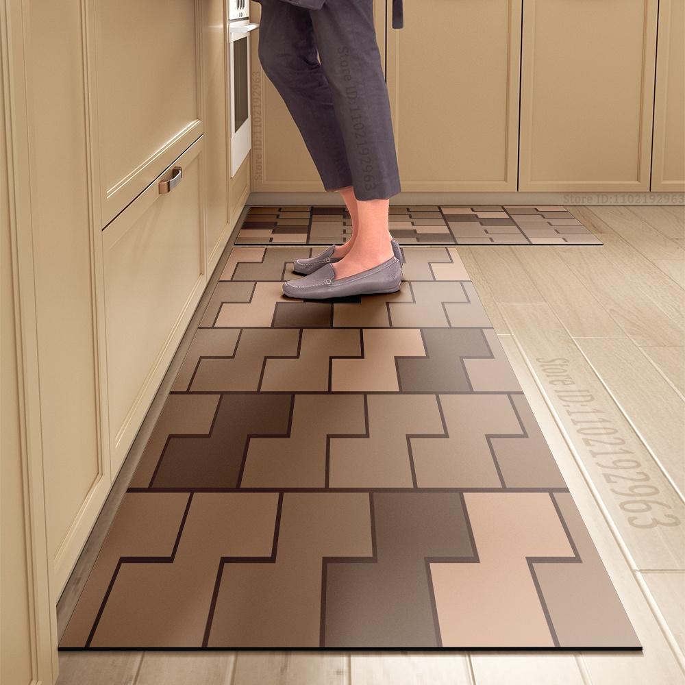 Kitchen Mat Absorbent Printed Kitchen Rugs Non-slip Area Mat Hallway Long Carpets for Living Room Bedroom Entrance Doormat Bath