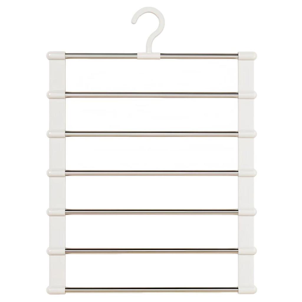 Multi-Layer Anti-Slip Folding Pants Rack - Stainless Steel, Multi-Functional Storage Solution
