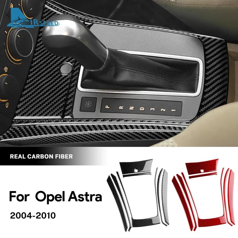 Nálepka z pravého měkkého karbonového vlákna pro Vauxhall Opel Astra H MK5 2004 2005 2006 2007 2008 2009 2010 LHD RHD Panel řadicí páky automobilu