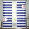 Anchor Rope Blue Stripe Tulle Curtains For Living Room Bedroom Voile Sheer Curtain Window Home Decor Drapes