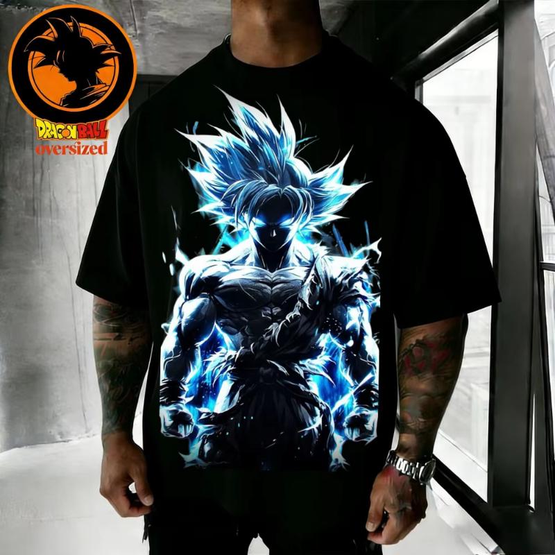 2026 Summer Dragon Ball Retro Pure Cotton Mens Tshirt Wukong Printed Oversized Casual Shirt Unisex Parentchild Suit