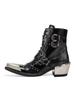 Dark Rock Men's and Women's Niche Punk Western Cowboy Metal Thick Heel Youth Stage Leather Short Boots Trend