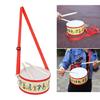Wooden Drum Set with Shoulder Strap and Drumstick Double Sided Kids Drum Toy