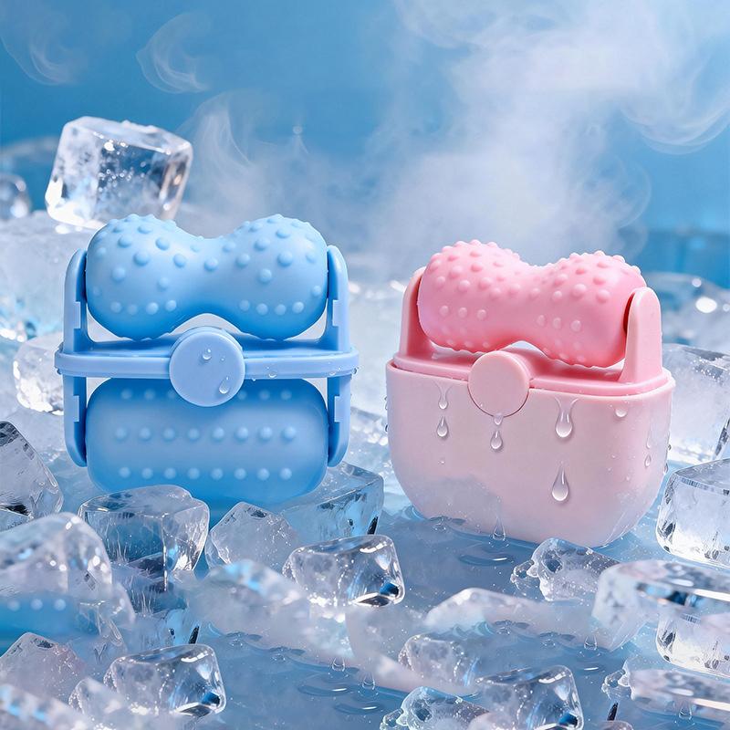 Face Ice Roller Double Roller Cool Facial Eye Massage Relieve Fatigue Pain Redness Skin Tighten Face Lift Reduce Swell Iceroller