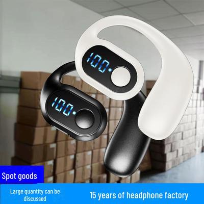 Bluetooth Headset with PU Soft Gel Ear-Hook, Dynamic Coil, Digital Display, Hands-Free, Single-Sided Design, Fast Delivery