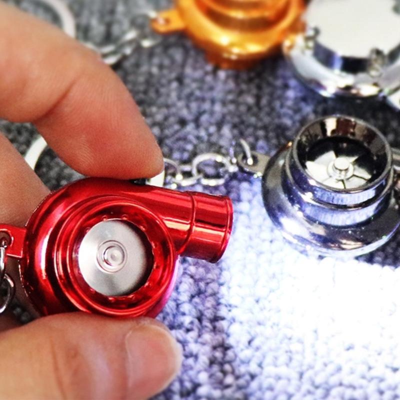 Metal Turbines Keychain Offering LED Illuminations Stylish Key Pendant Suitable for Camping and Nighttime Activities