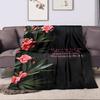 Floral Design with Romans 8:31 Verse Patterned flannel blanket perfect for the bedroom living room, sofa, or a little nap