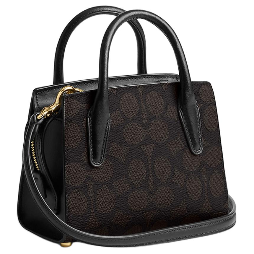 Coach Signature Canvas Mini Andrea Tote Crossbody Bag For Women Daily Use