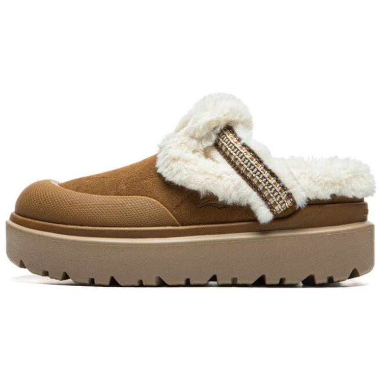 New LiNing Cushioning, Slip Resistant, Abrasion Resistant, Breathable, Thermal Rebound Low Top Casual Shoes Women's Brown AGCU498-2