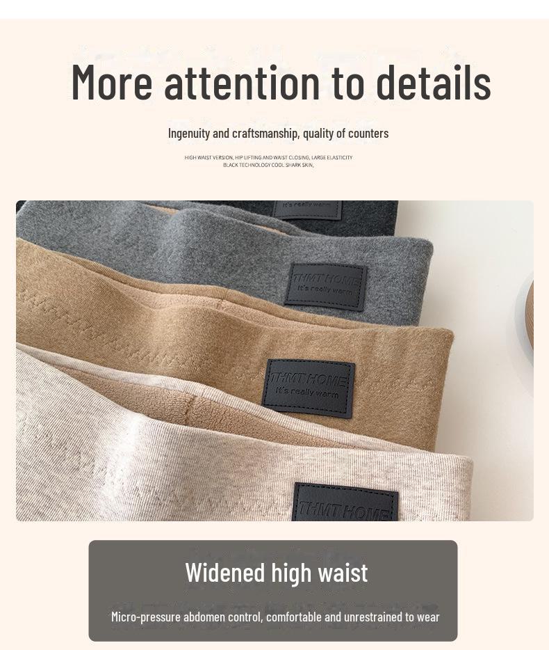 High-Waisted Slim Fit Women's Plush Leggings - Warm Thick Cotton Trousers for Autumn/Winter 2024