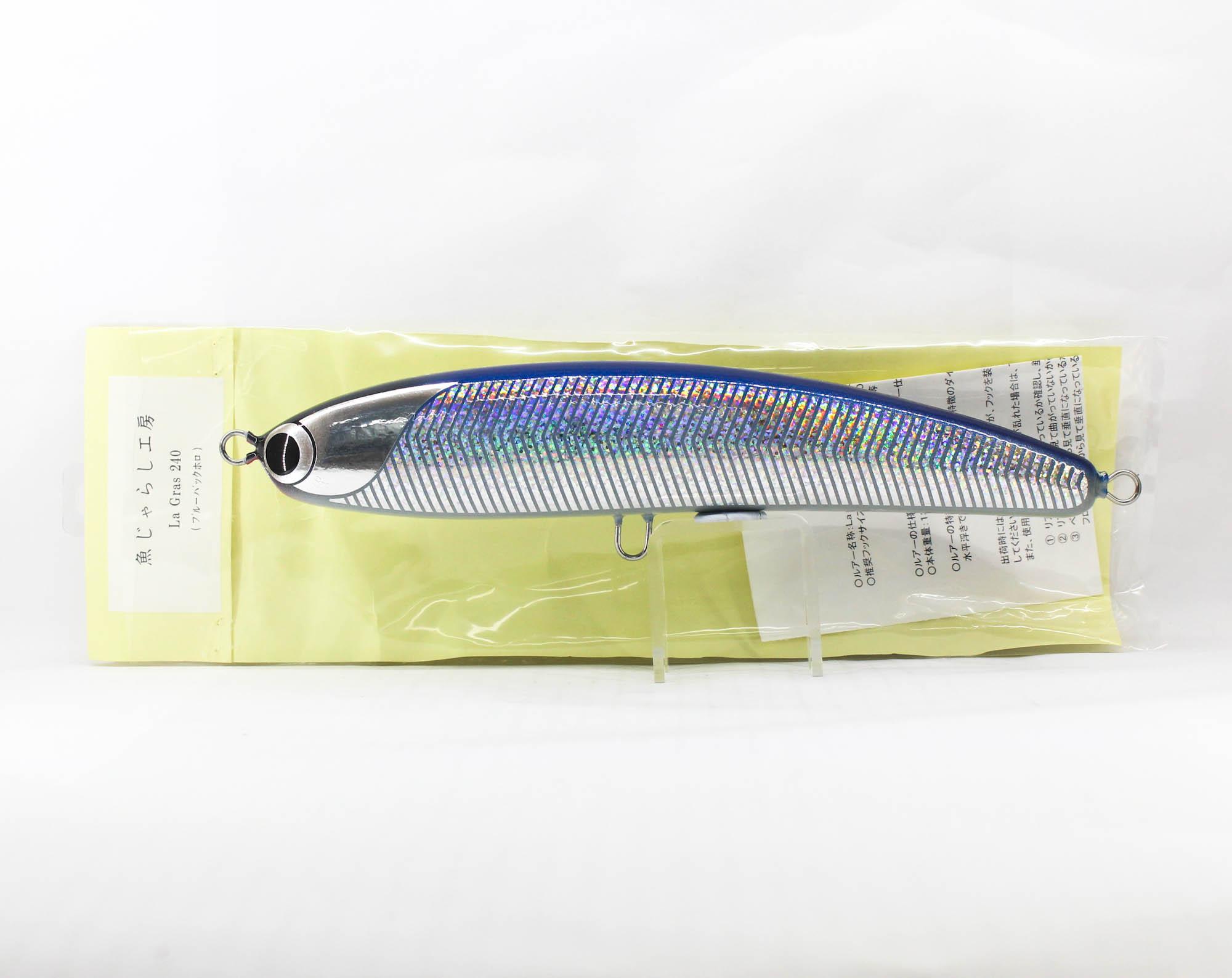 

Gyojyarashi La Gras 240 Pencil Floating Lure Blue Back Holo (3002)