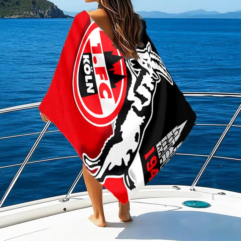 Goat Football Club Koln Beach Towel - Soft, Absorbent Microfiber, Lightweight, Ideal for The Beach, Parties, Travel, Camping Fan Gifts